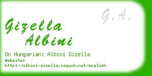 gizella albini business card